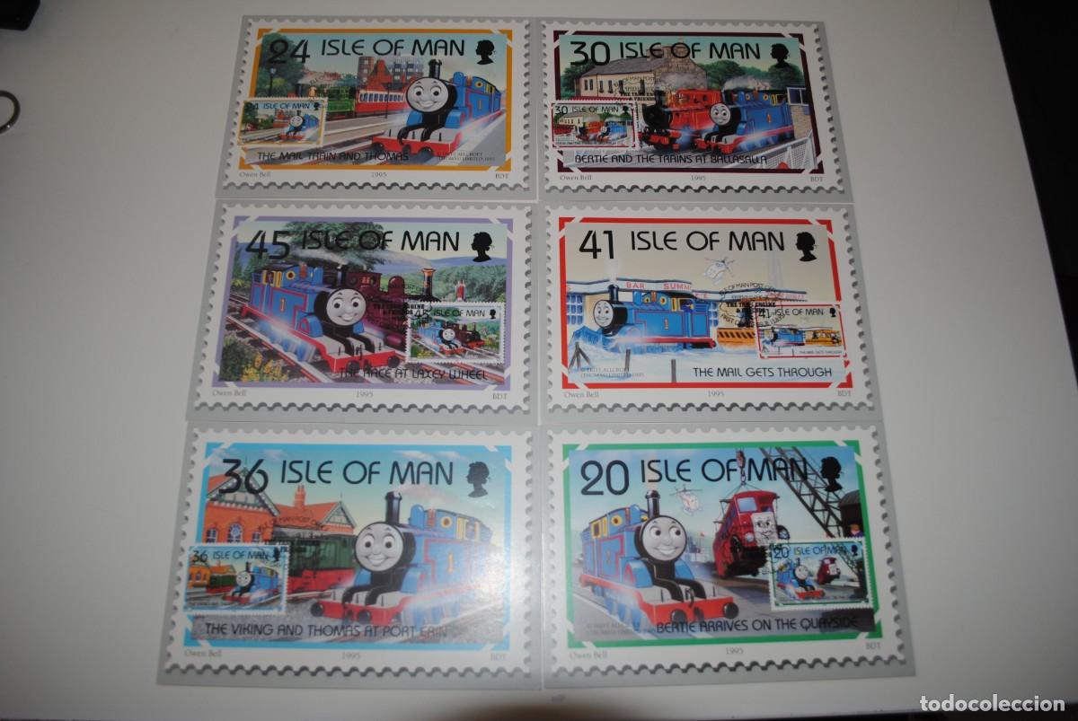 Briefmarken: LOTE 6 TARJETAS MAXIMAS - ISLE OF MAN 1995 - THOMAS LA LOCOMOTORA