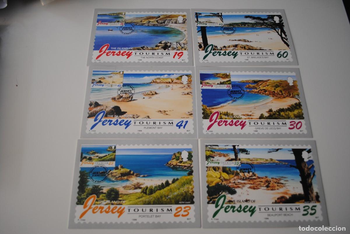 Briefmarken: LOTE 6 TARJETAS MAXIMAS - JERSEY 1996 - SERIE COMPLETA - TURISMO