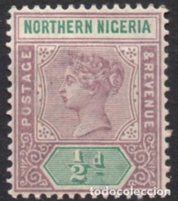 Timbres: NORTHERN NIGERIA/1900/MH/SC#2/ REINA VICTORIA / QV / 1/2p LILA & VERDE