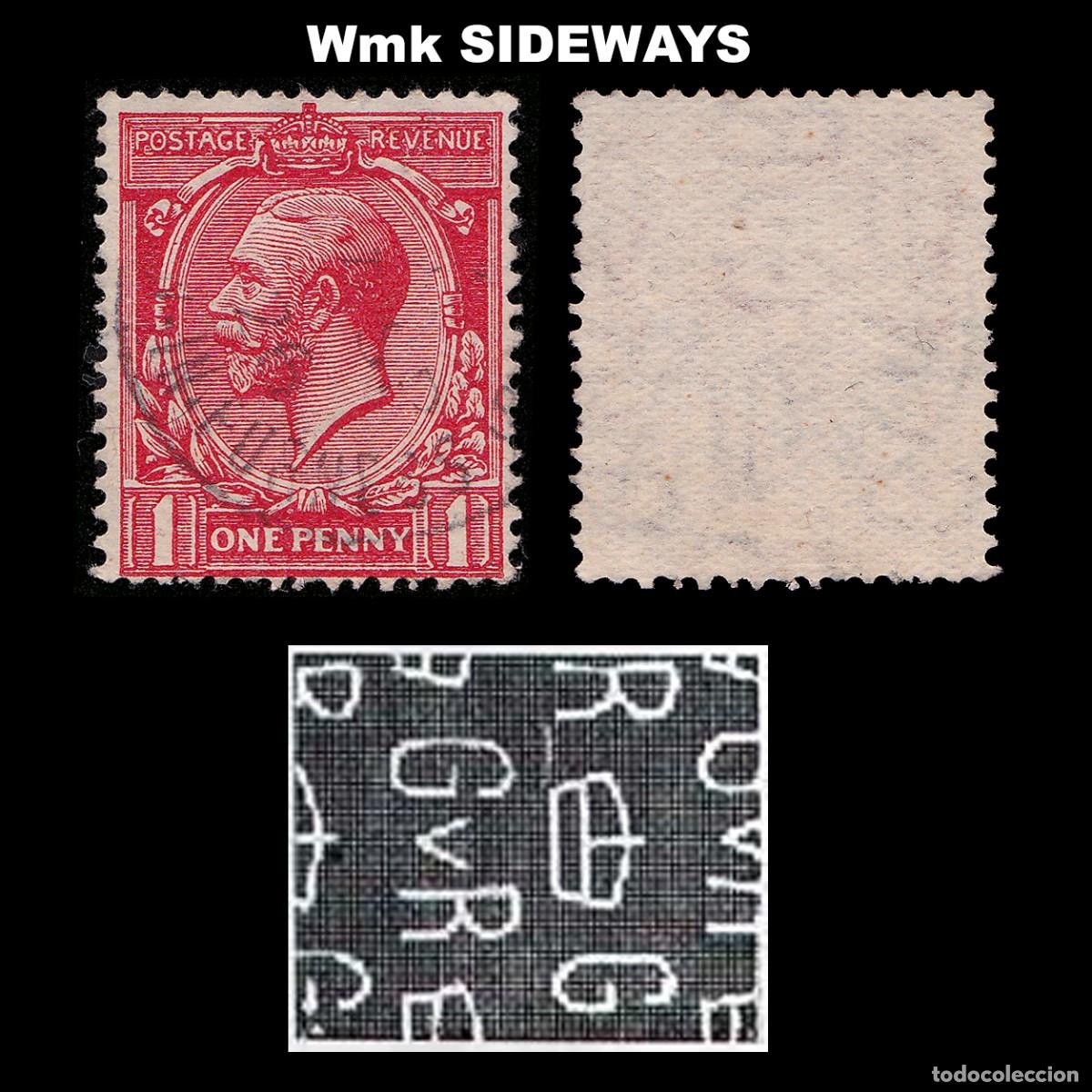 Timbres: GB.WMK SIDEWAYS 1924.GV.SG 104a.cancell .WMK BLOCK CYPHER .