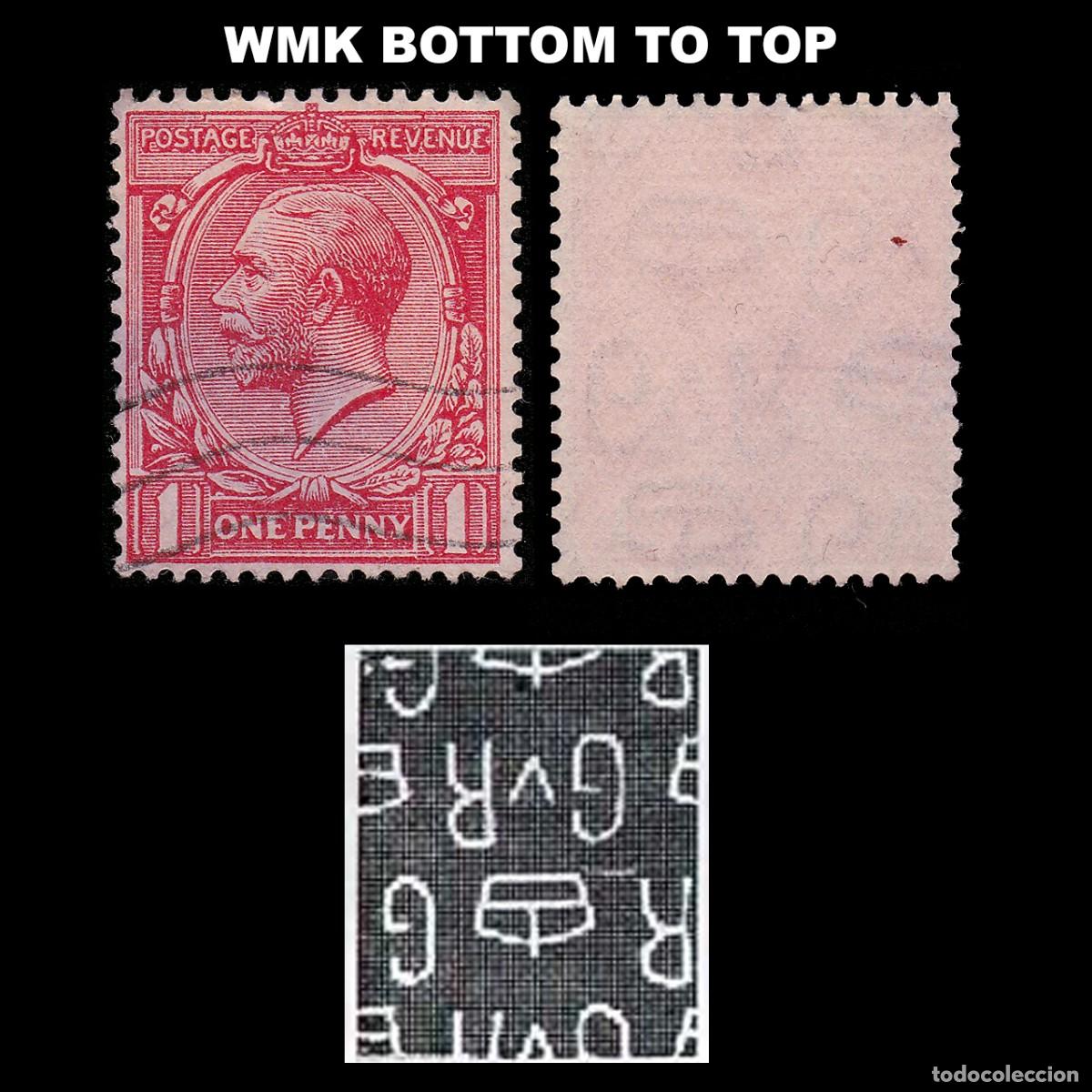 Timbres: GB.WMK BOTTOM TO TOP.GV.1924.1d.SG 104a.used.