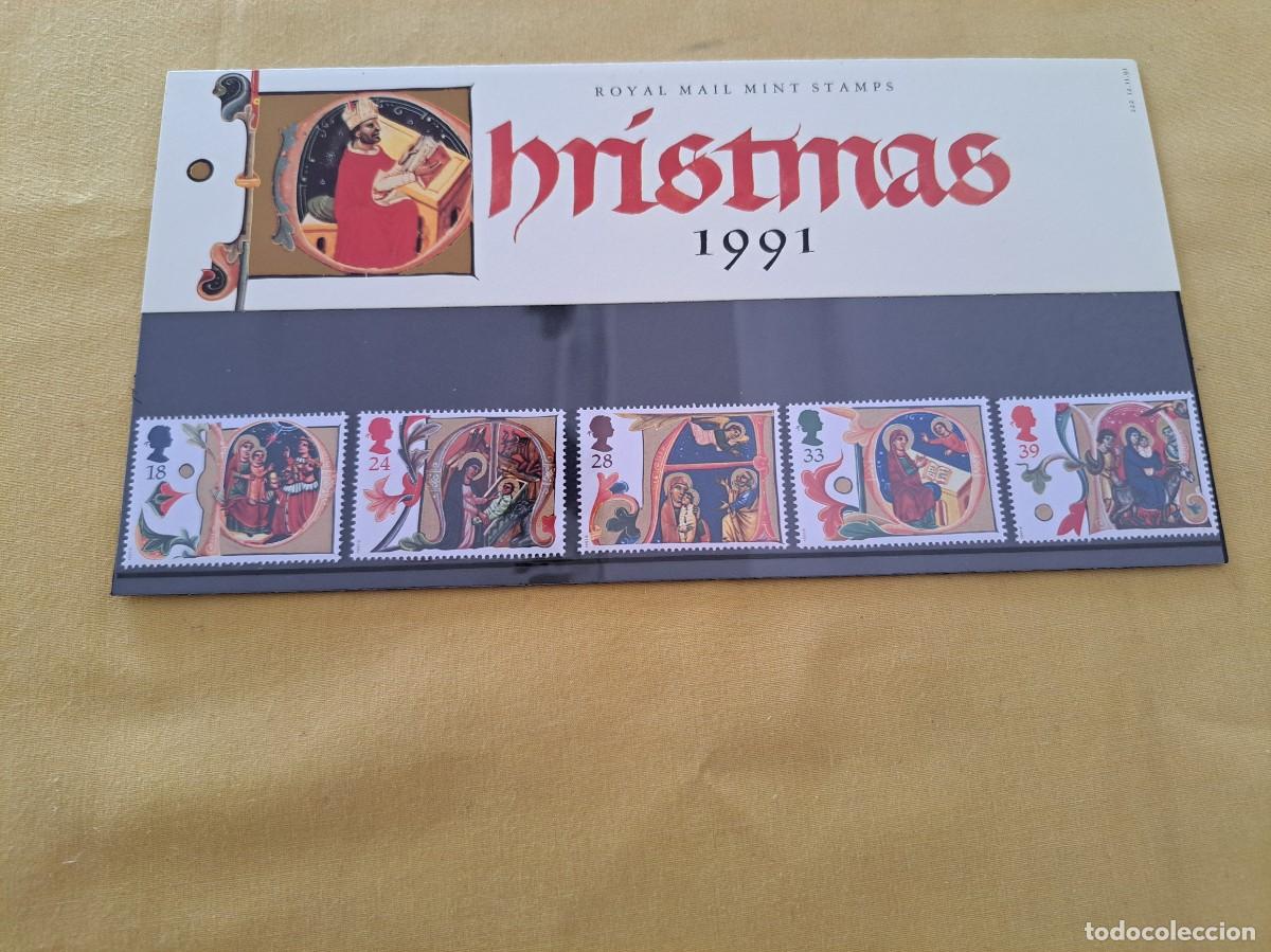 Selos: SERIE 5 SELLOS ROYAL MAIL MINT STAMPS CHRISTMAS 1991