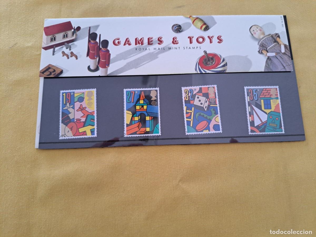 Selos: SERIE 4 SELLOS ROYAL MAIL MINT STAMPS GAMES & TOYS