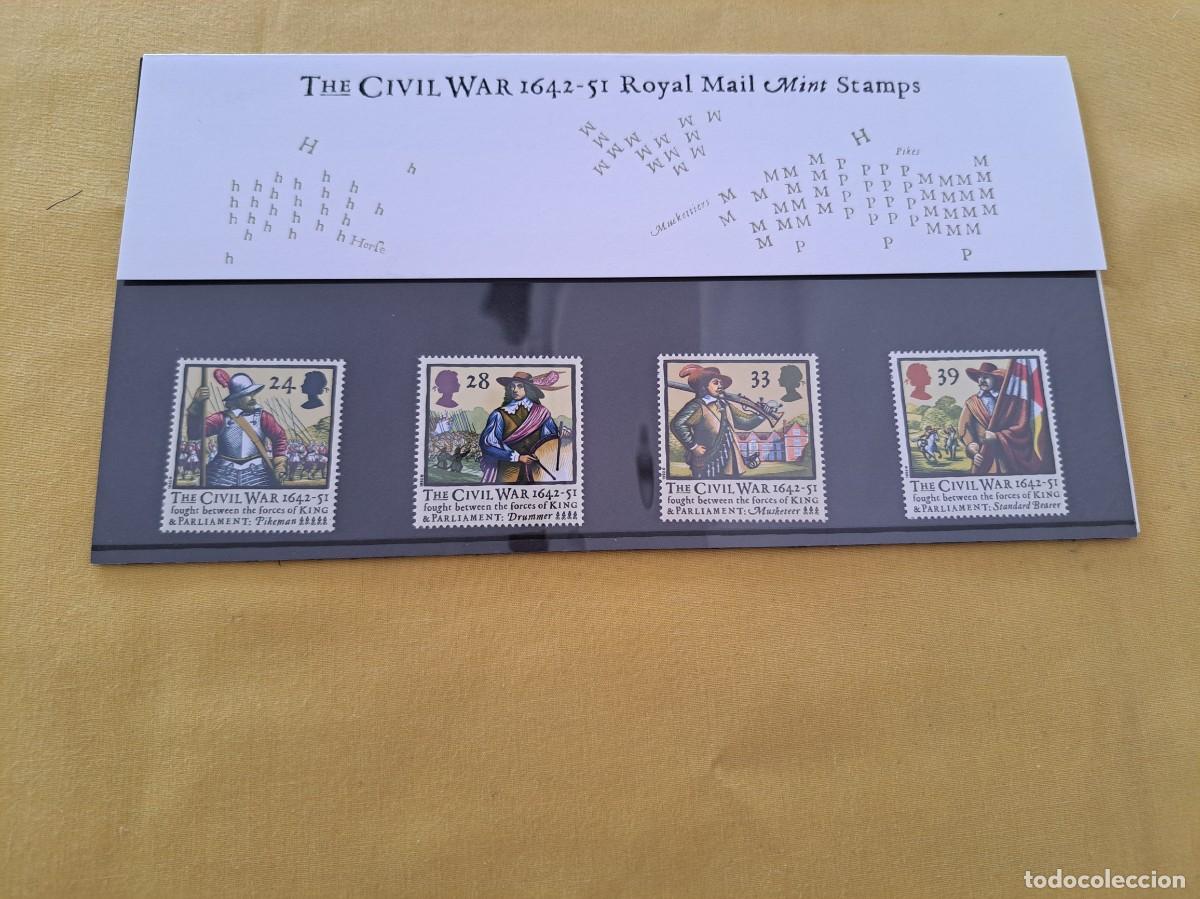 Selos: SERIE 4 SELLOS ROYAL MAIL MINT STAMPS THE CIVIL WAR 1642-51