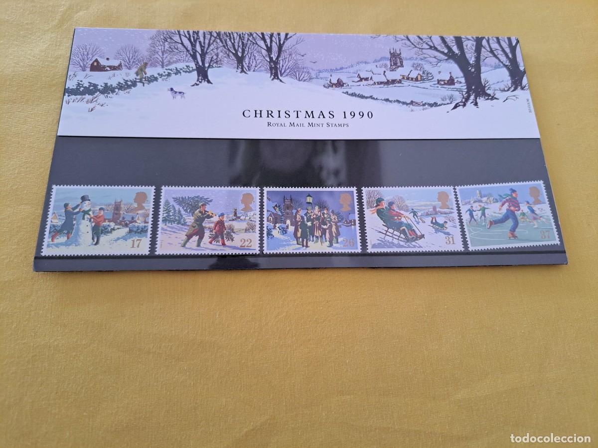 Timbres: SERIE 5 SELLOS ROYAL MAIL MINT STAMPS CHRISTMAS 1990