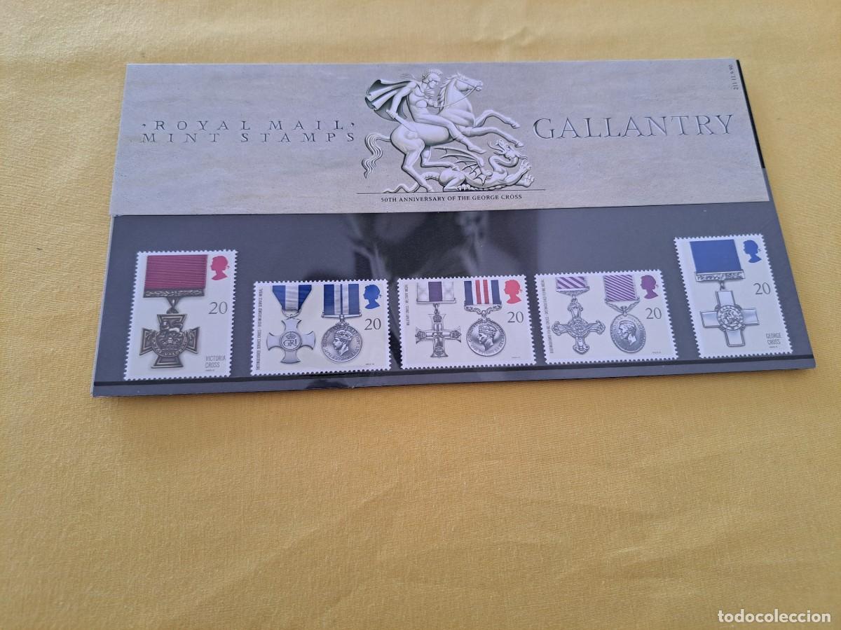 Timbres: SERIE 5 SELLOS ROYAL MAIL MINT STAMPS GALLANTRY, 50TH ANNIVERSARY OF THE GEORGE CROSS