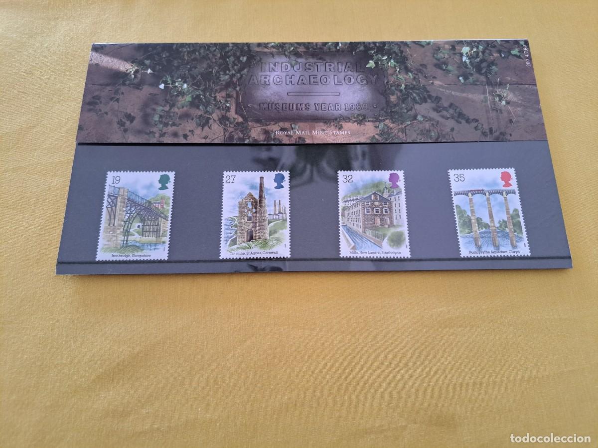 Timbres: SERIE 4 SELLOS ROYAL MAIL MINT STAMPS INDUSTRIAL ARCHAEOLOGY, MUSEUMS YEAR 1989