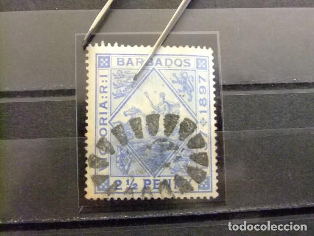 Selos: 49 BARBADOS 1897 / 60 ANIVER. de la ASCENSION AL TRONO de la REINA VICTORIA / YVERT 63 FU fili. CC