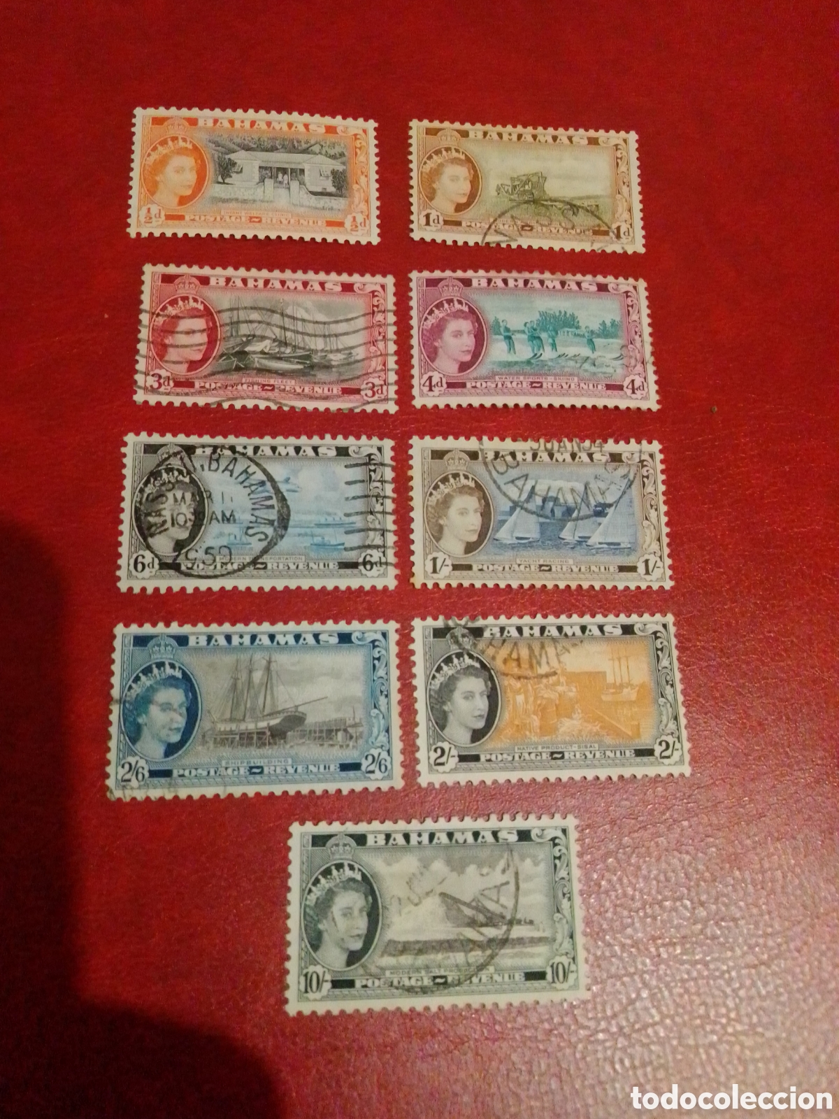 Sellos: Bahamas 1954 Isabel II - Foto 1