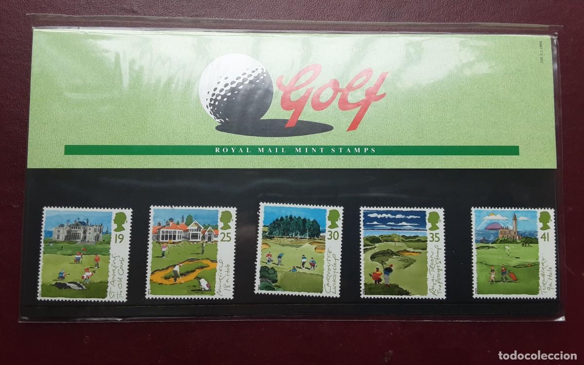 Sellos: Golf Royal Mail serie completa inglesa de cinco sellos