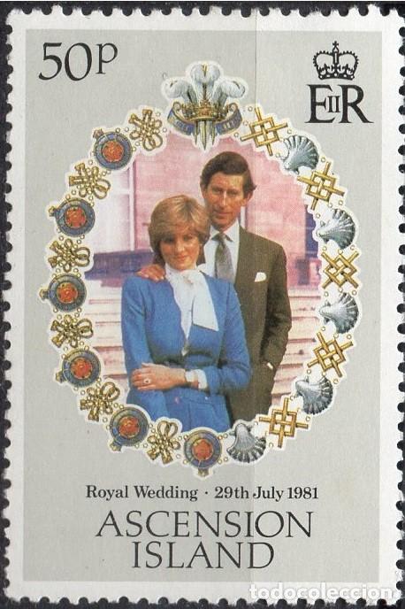 Briefmarken: ASCENSION/1981/MH/SC#293/ PRINCIPE CARLOS & LADY DIANA/ BODA REAL/ 50p