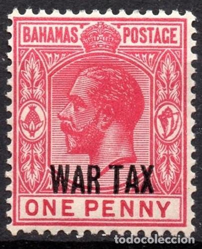 Timbres: BAHAMAS/1918/MH/SC#MR7/ REY JORGE V/ KGV/ IPUESTO DE GUERRA / 1p ROSA CARMIN