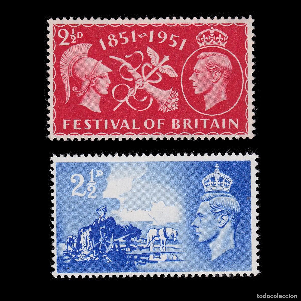 Briefmarken: GB.GEORGE VI.1951.FESTIVAL BRITAIN.MNH .SG 513-514