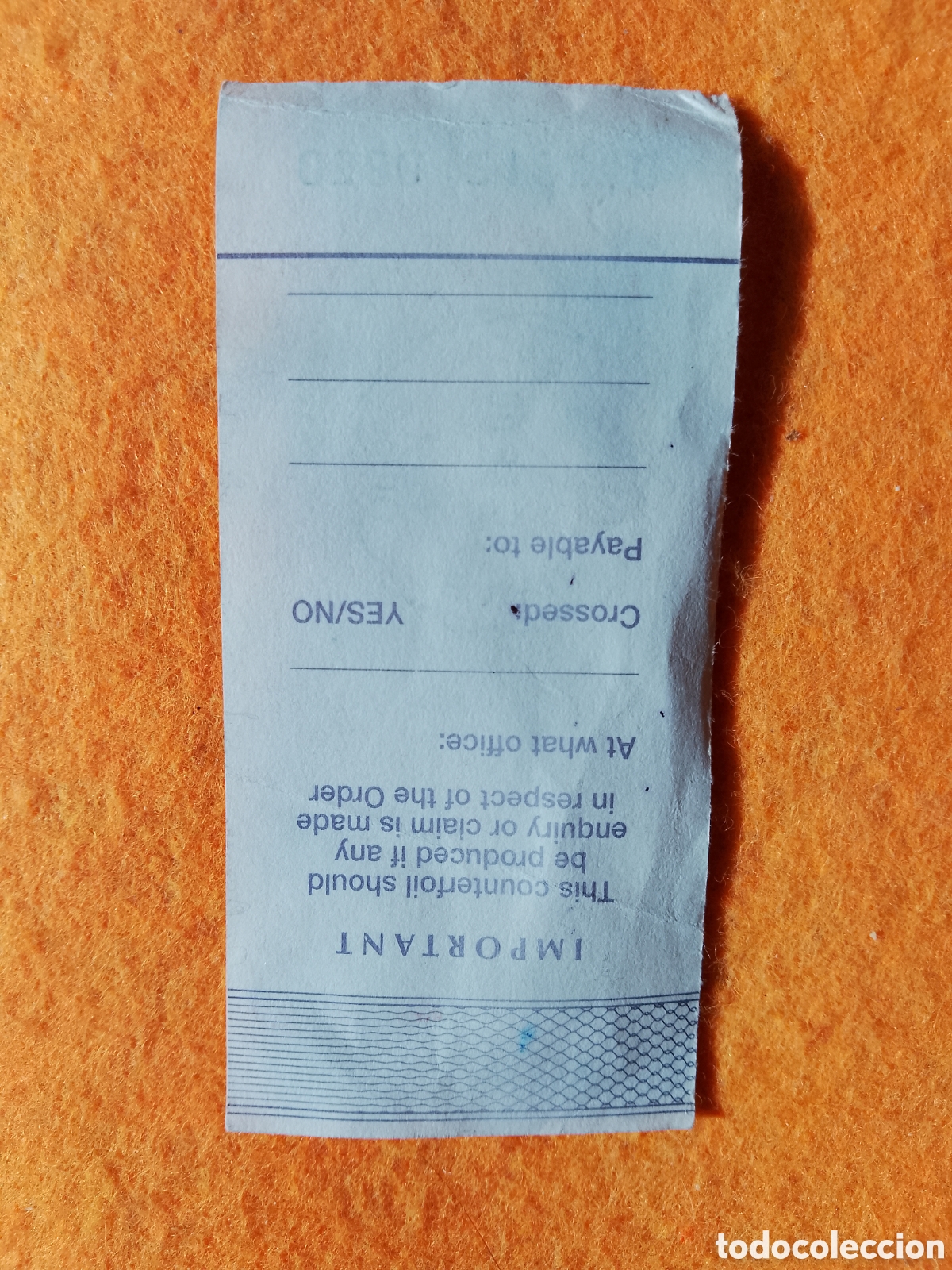 Sellos: Counterfoil .Ten pounds . 2000 . - Foto 2