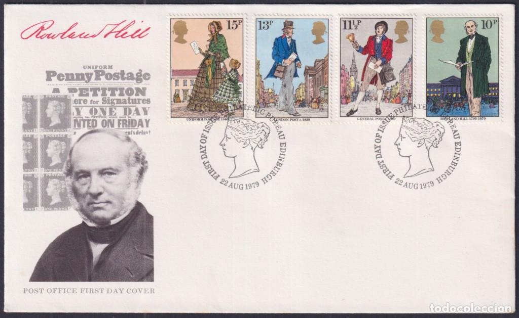 Timbres: F-EX51310 UK ENGLAND FDC EDINBURGH 1979 PENNY BLACK ROWLAND HILL.