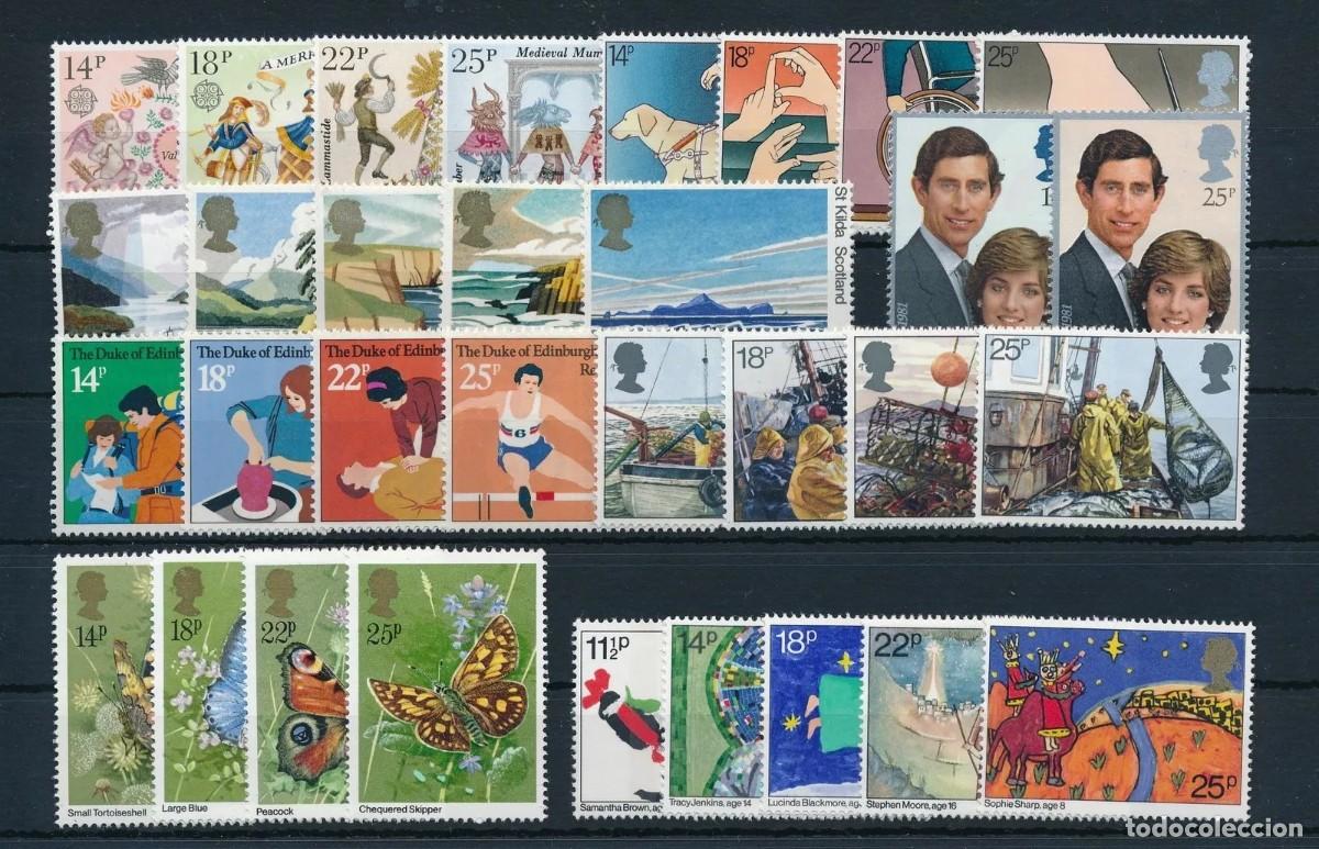 Sellos: Great Britain Grande Bretagne 1981 - Complete year set mh*