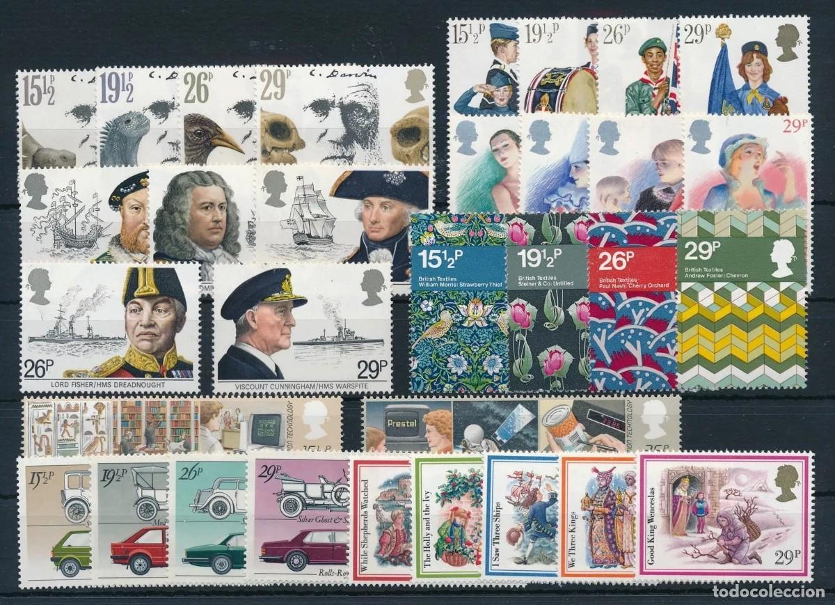 Sellos: Great Britain Grande Bretagne 1982 - Complete year set mint hinged