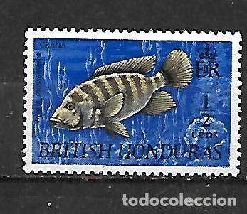 Selos: 1969: HONDURAS BRIT&Aacute;NICA Pez - Tilapia mozambique&ntilde;a (MNH**)