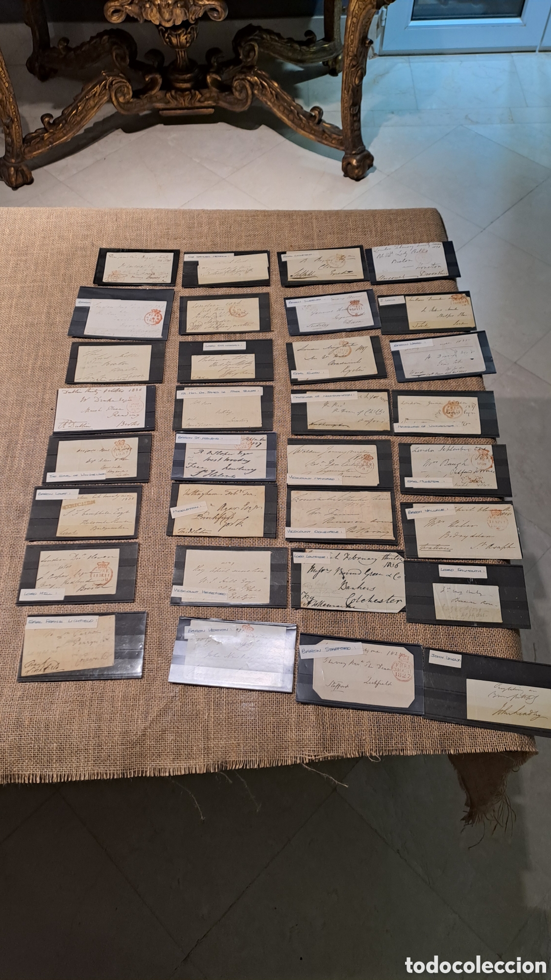 Briefmarken: Cubierta carta sellos antiguo Lord,Baron,marqu&eacute;s inglaterra