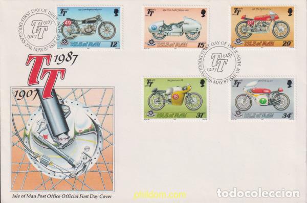 Timbres: 376321 MNH MAN 1987 80 ANIVERSARIO DE LA CARRERA MOTOCICLISTA TOURIST TROPHY