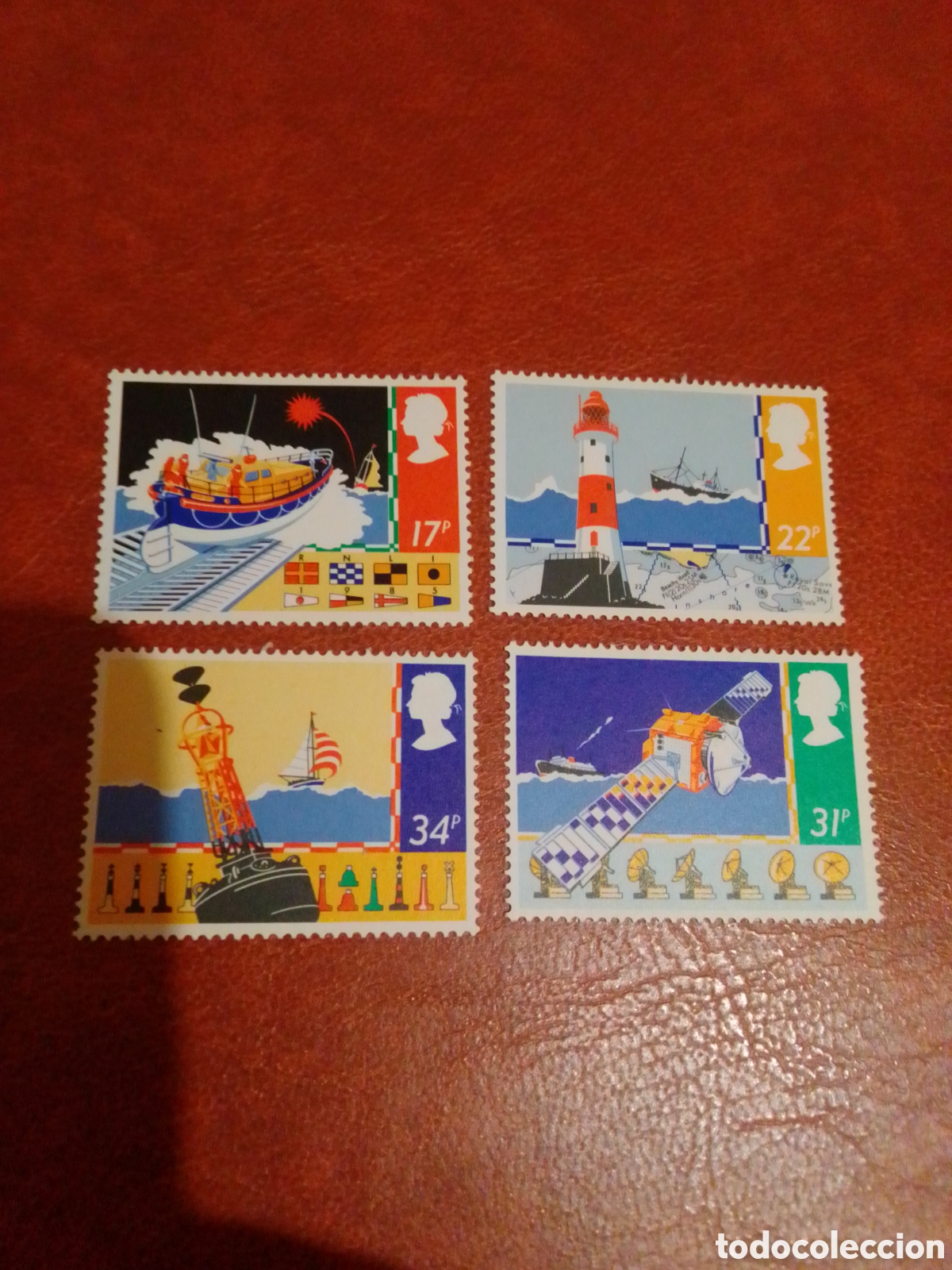 Sellos: Gran Breta&ntilde;a 1985 faros barcos - Foto 1