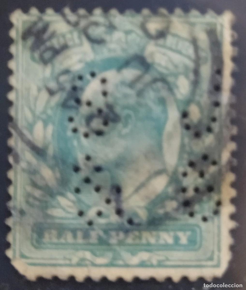 Sellos: INGLATERRA PERFORADO - PERFIN. USADO - USED. - Foto 1