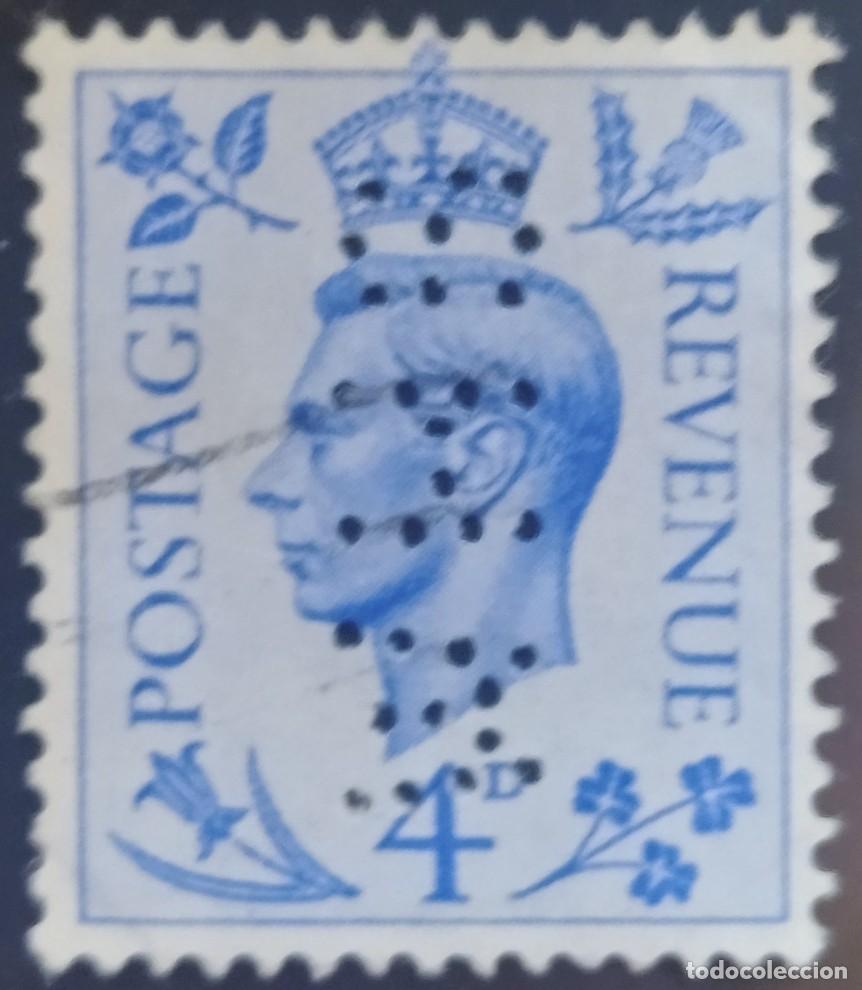 Sellos: INGLATERRA PERFORADO - PERFIN. USADO - USED. - Foto 1