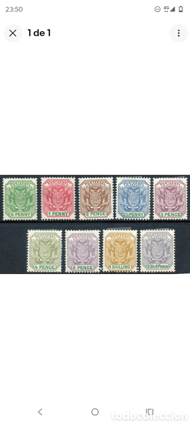 Sellos: Transvaal 1896 serie completa a 2/-6 - Foto 2