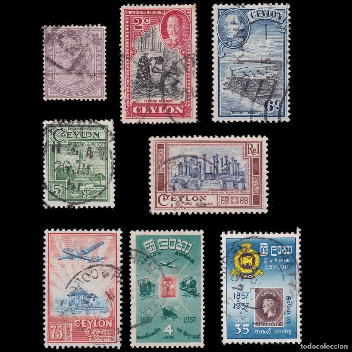 Sellos: CEYLON.STAMPS SET 8 Used. - Foto 1