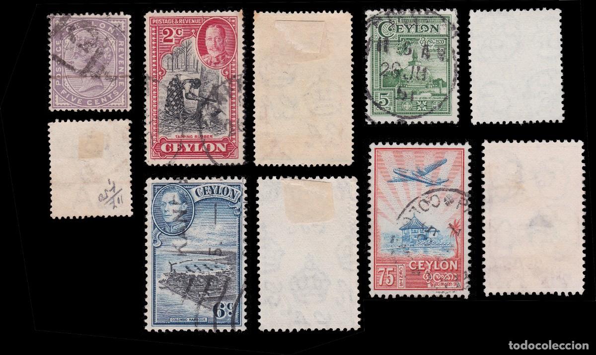Sellos: CEYLON.STAMPS SET 8 Used. - Foto 3