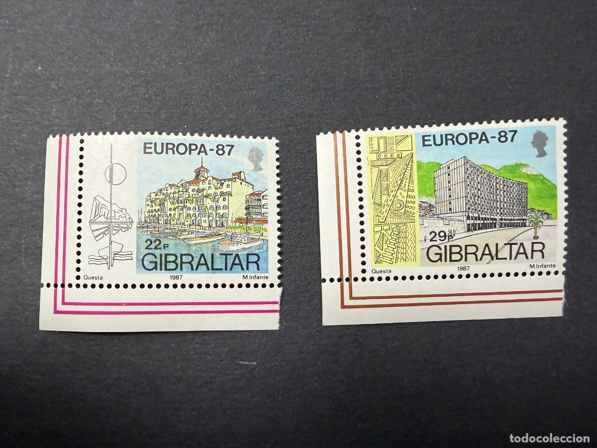 Sellos: GIBRALTAR, 1987. YVERT 530/31. EUROPA CEPT. SERIE COMPLETA. NUEVOS. SIN FIJASELLOS