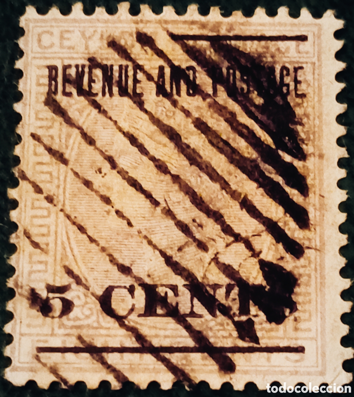 Sellos: GB CEYLAN .A&ntilde;o 1885 &deg;. Yvert 100 - Foto 1