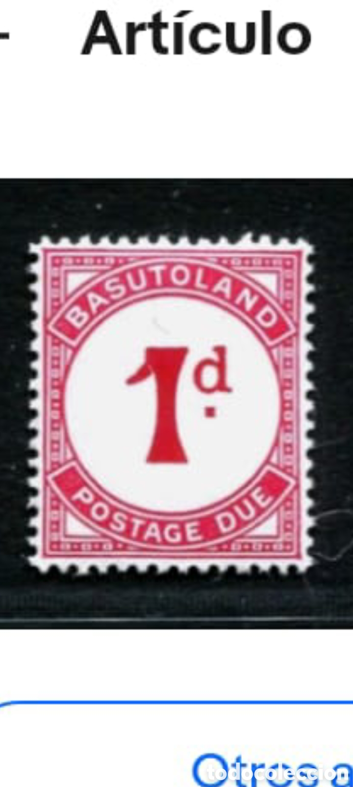 Sellos: Basutoland SG D1 1938 - Foto 1