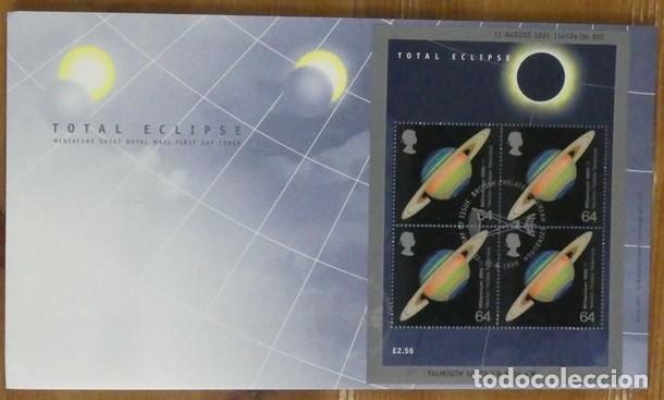 Sellos: GRAN BRETA&Ntilde;A 1999 SPD FDC ECLIPSE SOLAR ESPACIO SPACE ESPACE - Foto 1