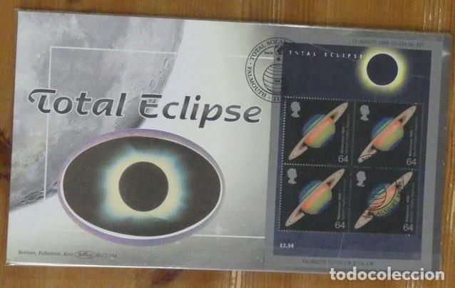 Sellos: GRAN BRETA&Ntilde;A 1999 SPD FDC ECLIPSE SOLAR ESPACIO SPACE ESPACE - Foto 1