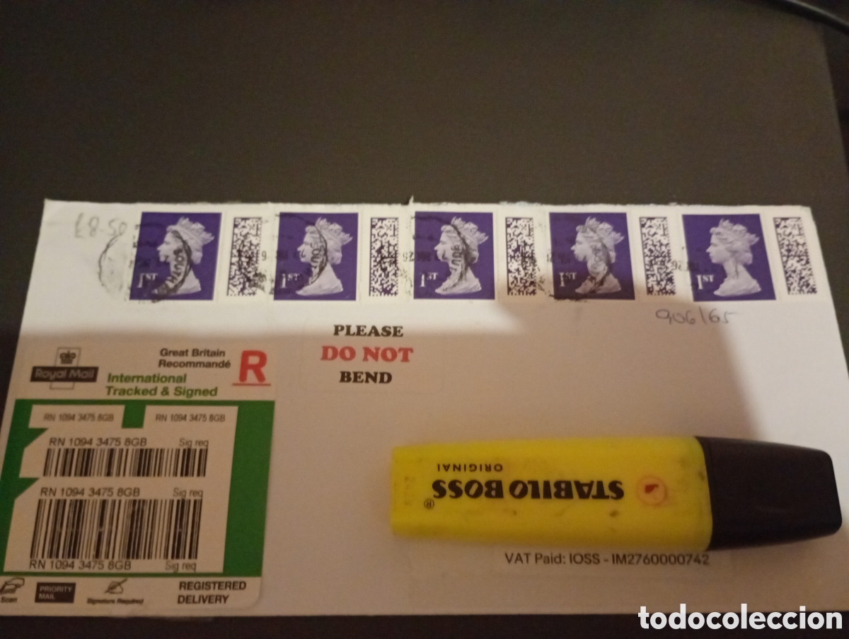 Sellos: Sobre franqueado Gran Breta&ntilde;a