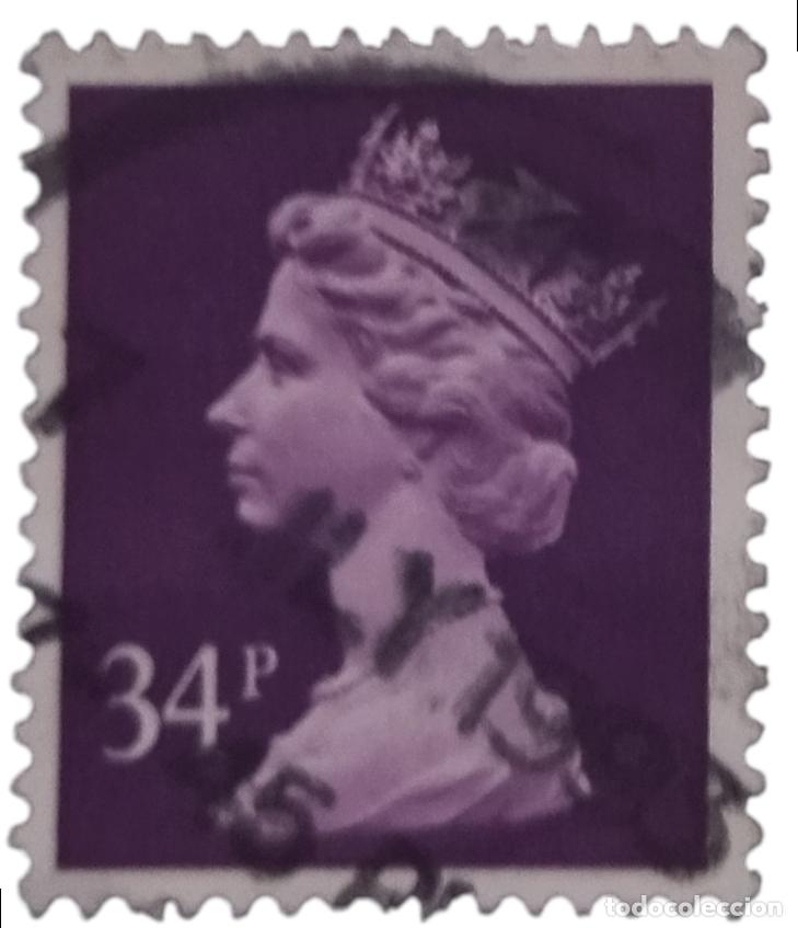 Sellos: GrAN BRETA&Ntilde;A 1991 Isabel II - Mach&iacute;n. USADO.