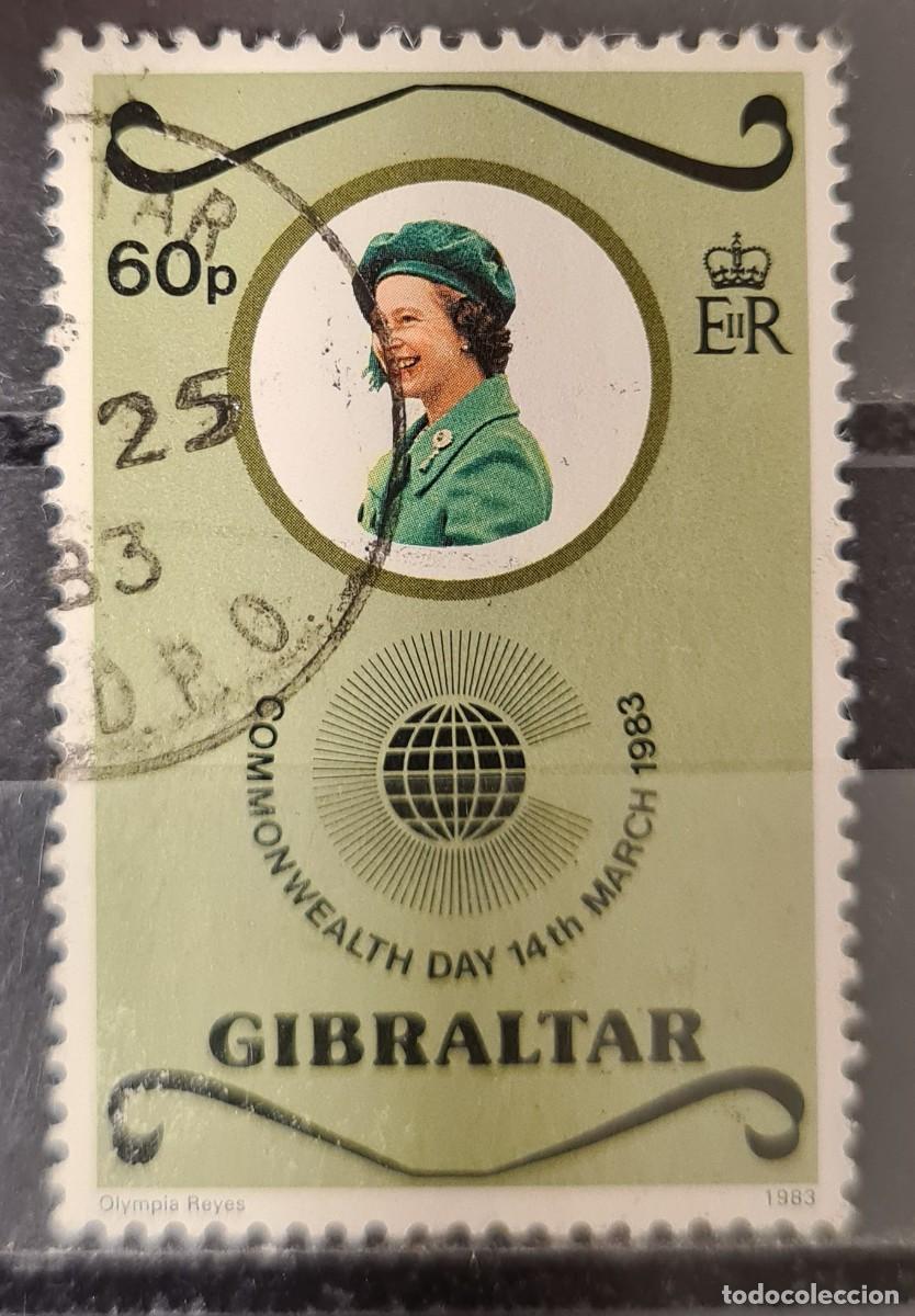 Sellos: Sello usado de Gibraltar 1983: D&iacute;a de la Commonwealth