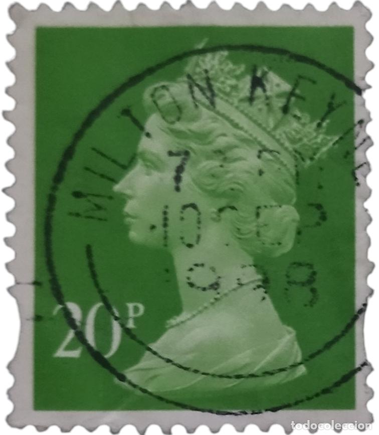 Sellos: GRAN BRETA&Ntilde;A 1996 Isabel II - Mach&iacute;n. USADO.