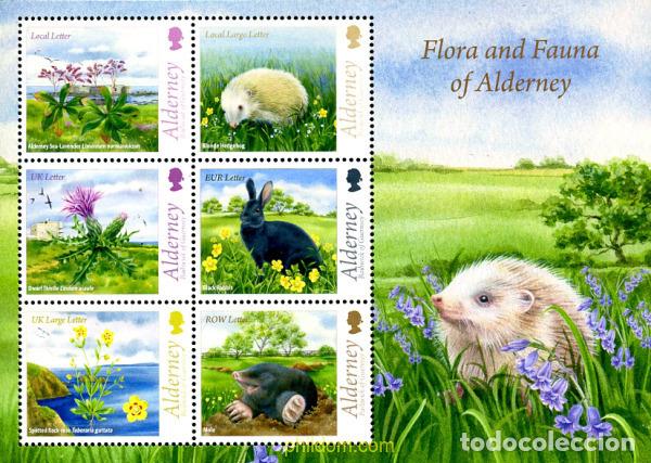 Sellos: 338023 MNH ALDERNEY 2015 FLORA Y FAUNA