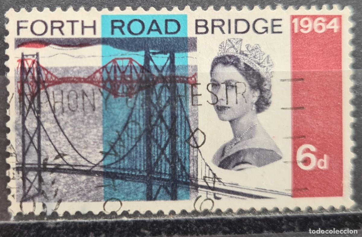 Sellos: Sello usado de Gran Breta&ntilde;a 1964: Inauguraci&oacute;n del puente sobre la carretera a Forth