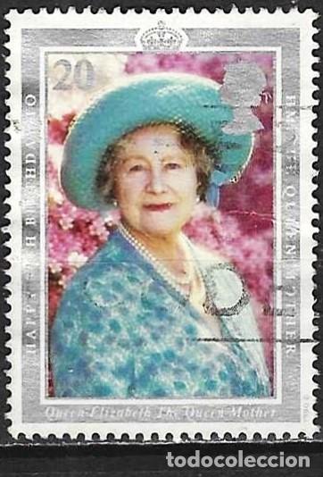 Sellos: Gran Breta&ntilde;a 1990 - Mi 1275 - YT 1469 - La reina Madre Isabel