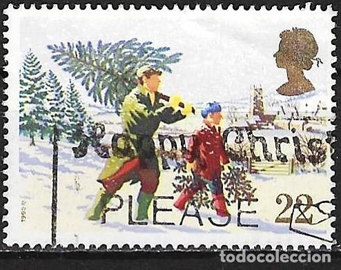 Sellos: Gran Breta&ntilde;a 1990 - Mi 1301 - YT 1495 - Navidad