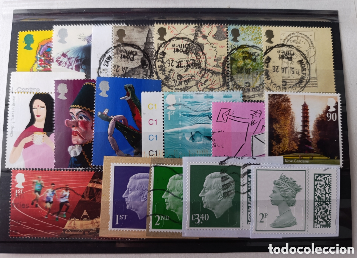 Sellos: Lote de sellos usados de Gran Breta&ntilde;a UK Great Britain 1