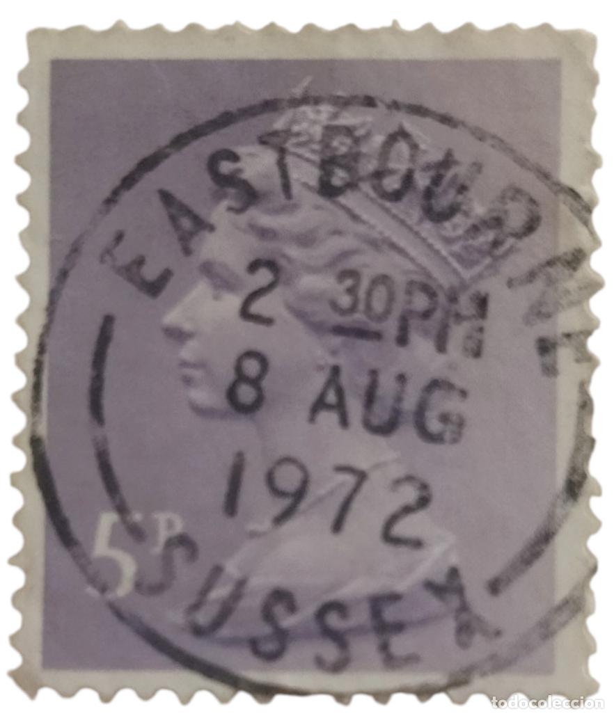 Sellos: GRAN BRETA&Ntilde;A 1971 Isabel II - Mach&iacute;n. PRECIOSO - USADO.