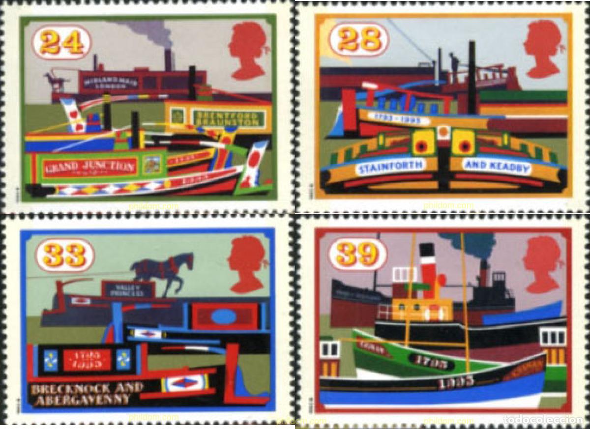 Sellos: 66152 MNH GRAN BRETA&Ntilde;A 1993 200 ANIVERSARIO DE LOS CANALES BRITANICOS