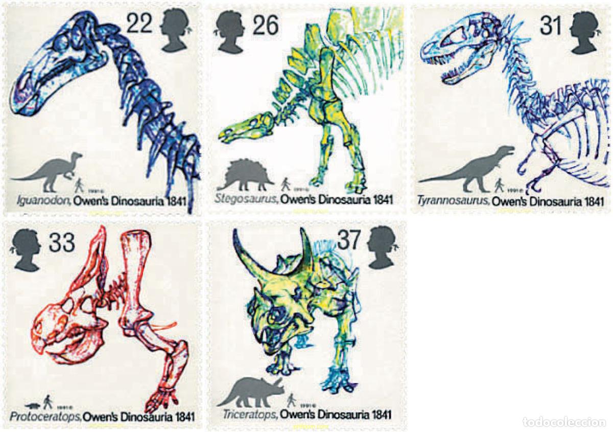 Sellos: 66149 MNH GRAN BRETA&Ntilde;A 1991 FAUNA PREHISTORICA