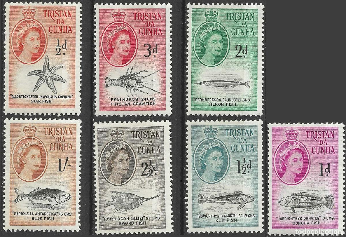 Sellos: TRISTAN DA CUNHA/1960/MNH/SC#28-30/ REINA ELIZABETH II / QEII / PECES/ ANIMALES MARINOS/ SET PARCIAL