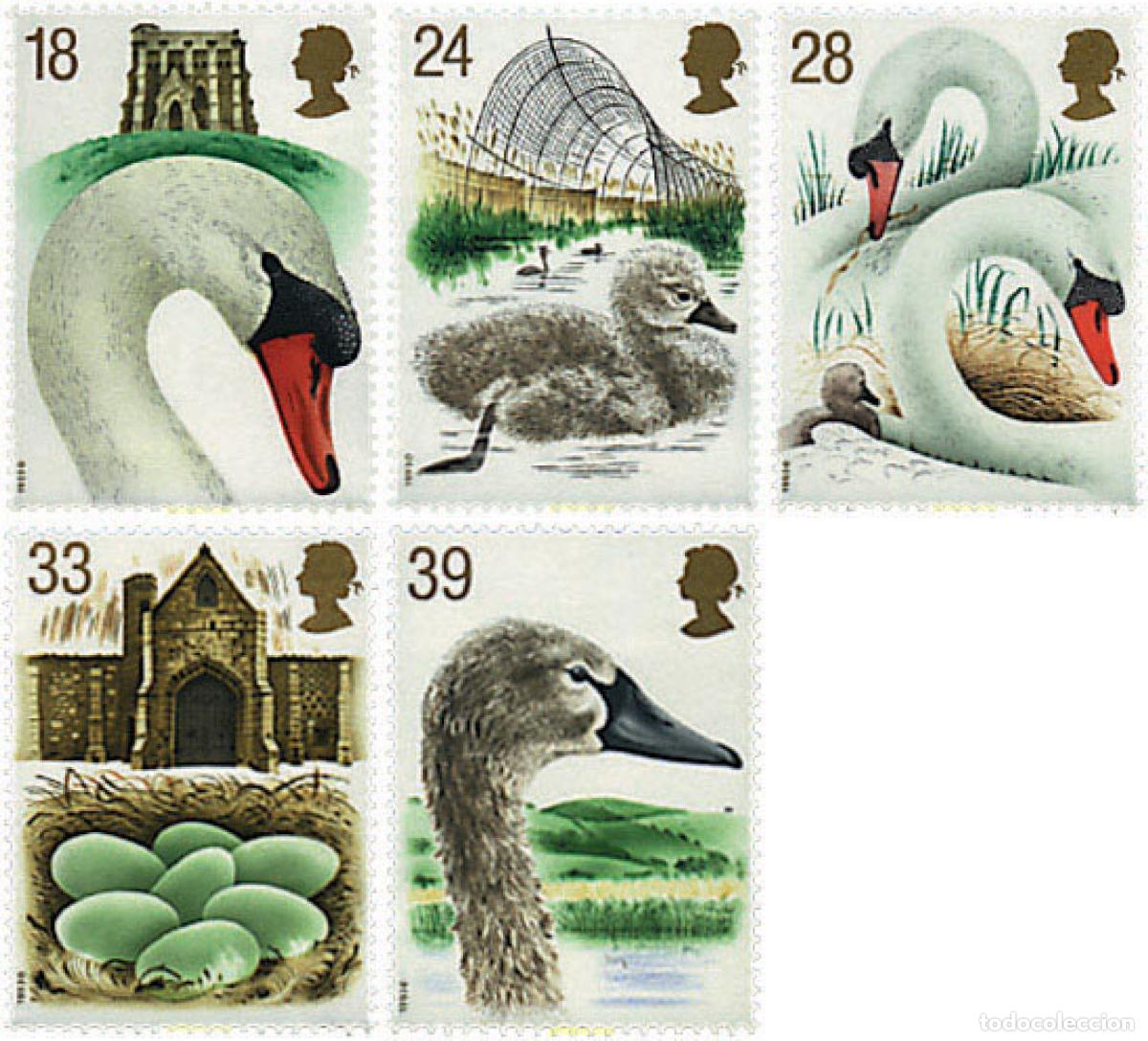 Sellos: 66153 MNH GRAN BRETA&Ntilde;A 1993 CISNES