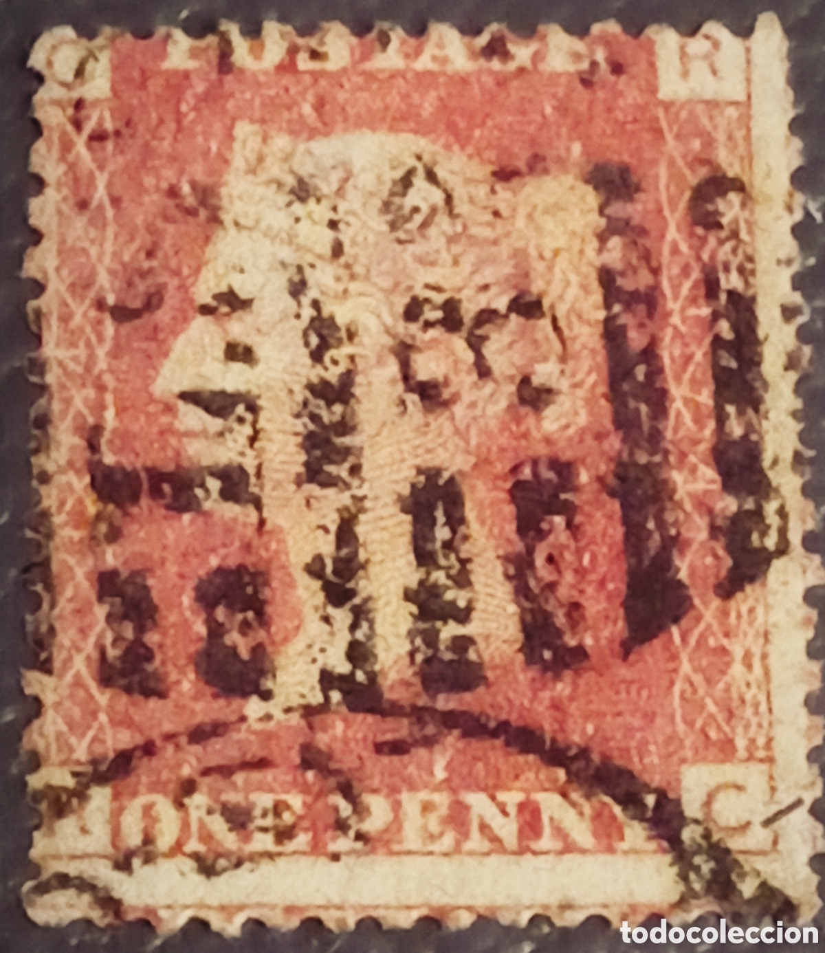 Sellos: Sello Penny Red Gran Breta&ntilde;a 1864 - Reina Victoria SG #43 - Letras de esquina RC
